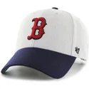 mlb-boston-red-sox-gra-kasket-med-buet-skygge-og-marinebla-skygge-fra-47-brand