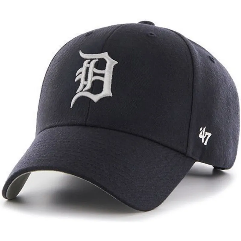 kasketter-buet-marinebla-justerbar-rem-lisa-fra-detroit-tigers-mlb-af-47-brand