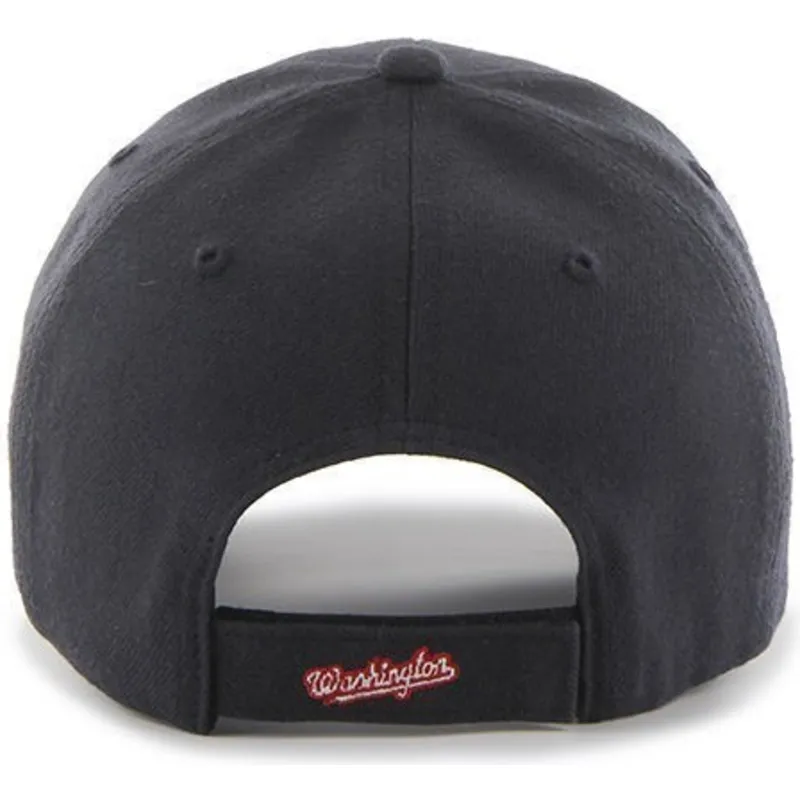 kasket-med-buet-skygge-marinebla-ensfarvet-fra-mlb-washington-nationals-fra-47-brand