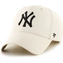 kasketter-buet-creme-justerbar-rem-lisa-fra-new-york-yankees-mlb-af-47-brand
