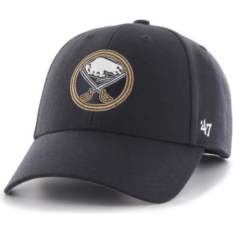 kasketter-buet-marinebla-justerbar-rem-fra-buffalo-sabres-nhl-af-47-brand