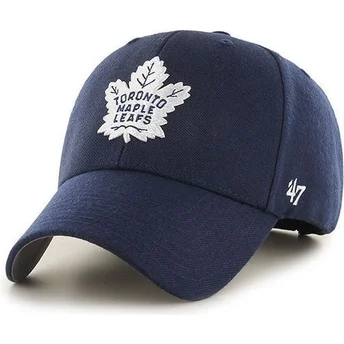 kasket-med-buet-skygge-marinebla-fra-nhl-toronto-maple-leafs-fra-47-brand