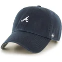 morkebla-kasket-med-buet-skygge-og-lille-mlb-atlanta-braves-logo-fra-47-brand
