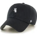 sort-kasket-med-buet-skygge-og-lille-nhl-chicago-white-sox-logo-fra-47-brand