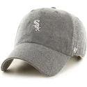 gra-cap-med-buet-skygge-og-lille-mlb-chicago-white-sox-logo-fra-47-brand