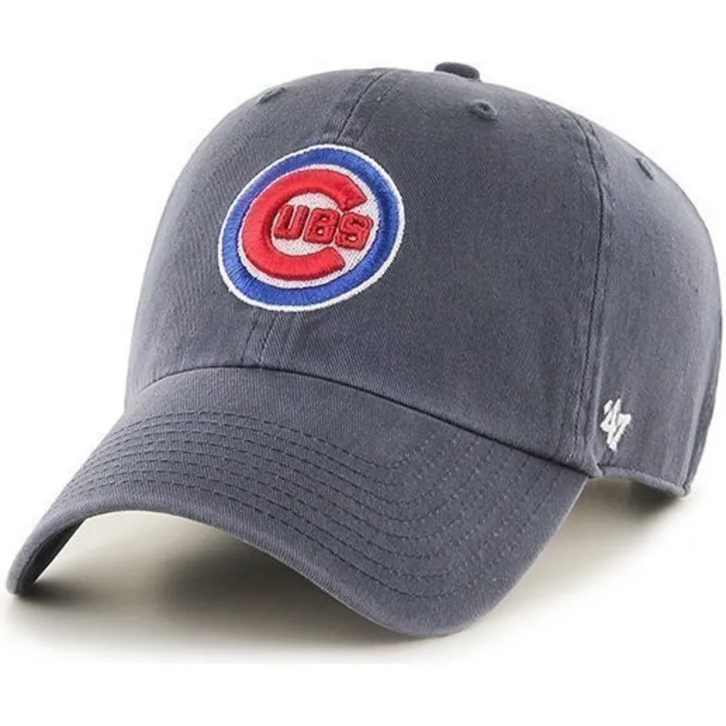 kasketter-buet-marinebla-justerbar-rem-frontal-fra-chicago-cubs-mlb-af-47-brand