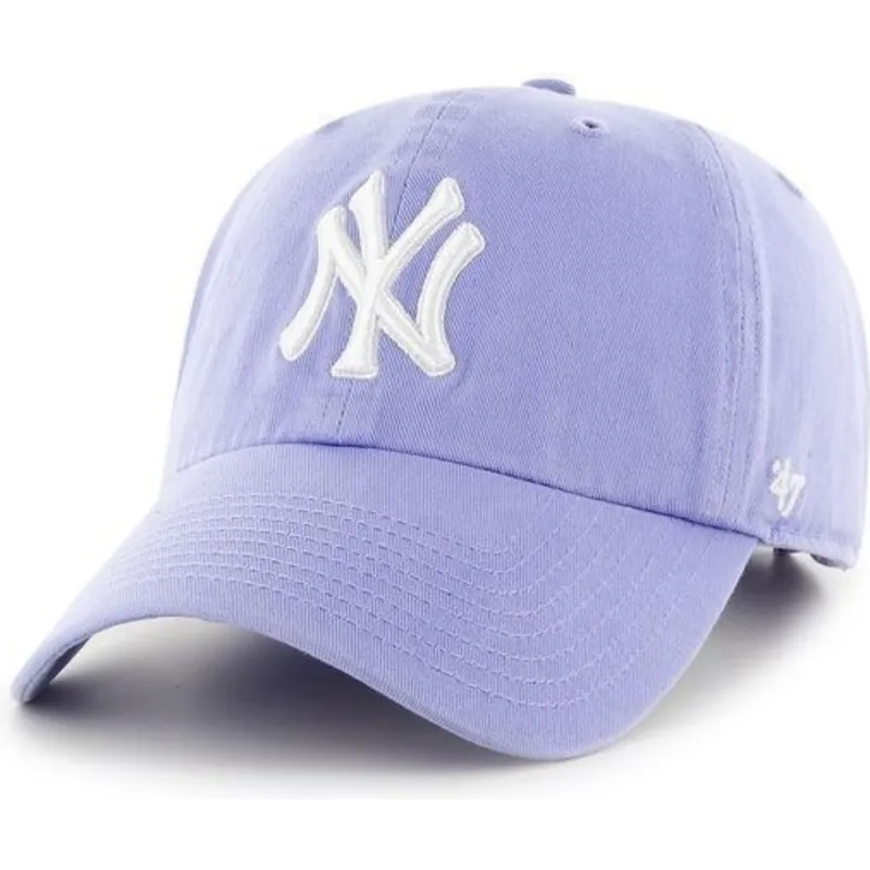 kasketter-buet-violet-justerbar-rem-frontal-grande-fra-new-york-yankees-mlb-af-47-brand
