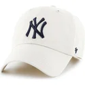 47-brand-mlb-new-york-yankees-kasket-med-buet-skygge-i-creme-med-stort-frontlogo