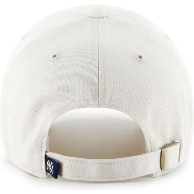 kasketter-buet-creme-justerbar-rem-frontal-grande-fra-new-york-yankees-mlb-af-47-brand