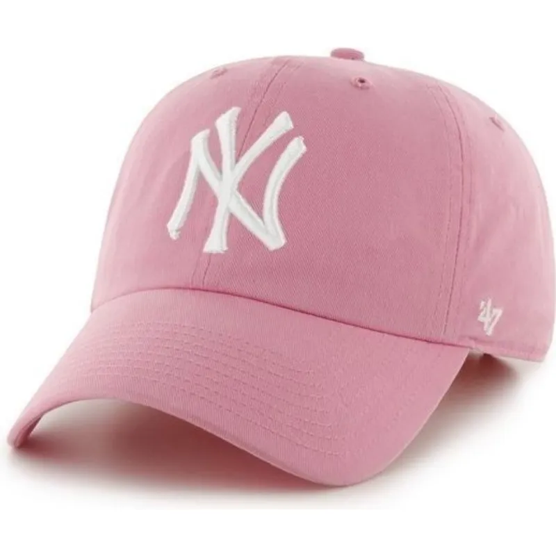 kasketter-buet-rosa-justerbar-rem-frontal-grande-fra-new-york-yankees-mlb-af-47-brand