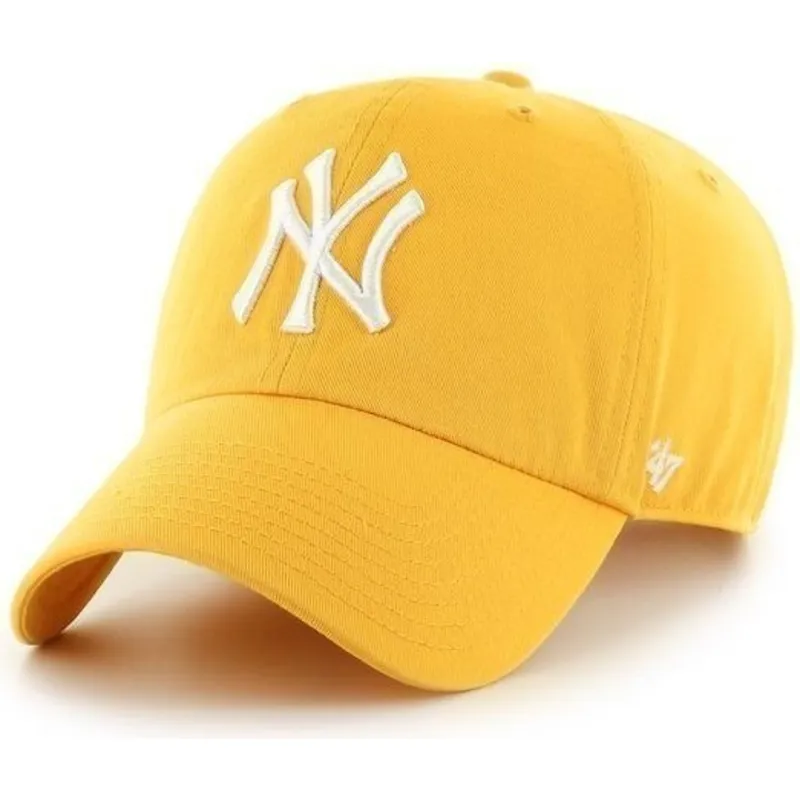 kasketter-buet-gul-justerbar-rem-frontal-grande-fra-new-york-yankees-mlb-af-47-brand