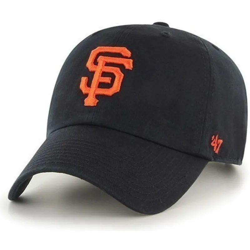 kasket-med-buet-skygge-sort-med-stort-frontlogo-fra-mlb-san-francisco-giants-fra-47-brand