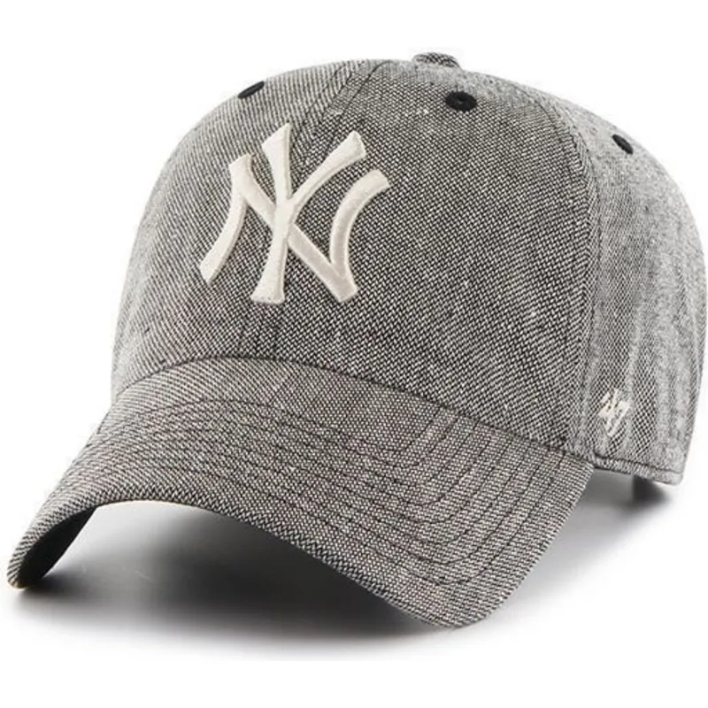 kasketter-buet-sort-justerbar-rem-frontal-grande-fra-new-york-yankees-mlb-af-47-brand