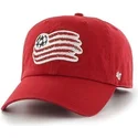 kasketter-buet-rod-justerbar-rem-frontal-grande-fra-new-england-revolution-fc-major-league-soccer-af-47-brand