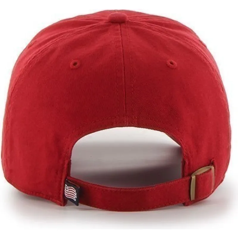 kasketter-buet-rod-justerbar-rem-frontal-grande-fra-new-england-revolution-fc-major-league-soccer-af-47-brand