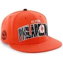 orange-flad-snapback-kasket-med-stort-frontlogo-af-nhl-philadelphia-flyers-47-brand