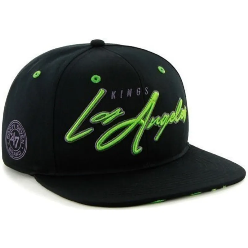 kasketter-flad-sort-snapback-frontal-grande-fra-los-angeles-kings-nhl-af-47-brand
