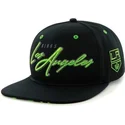 sort-snapback-kasket-med-flad-skygge-og-stort-frontlogo-af-nhl-los-angeles-kings-fra-47-brand