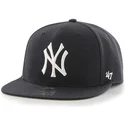 kasketter-flad-marinebla-snapback-til-barn-fra-new-york-yankees-mlb-af-47-brand