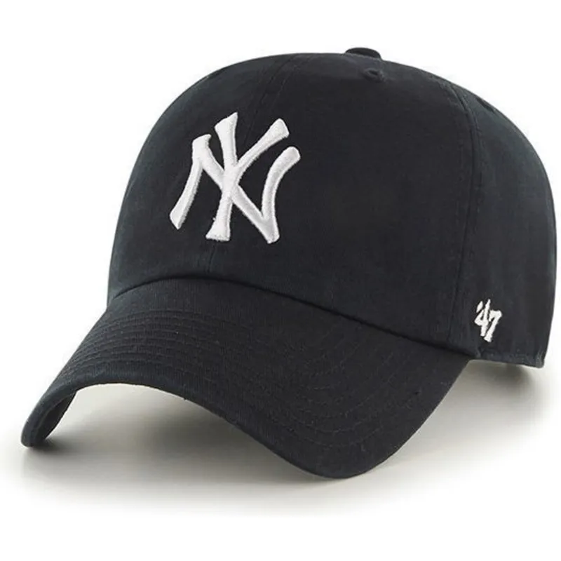 kasketter-buet-sort-justerbar-rem-til-barn-fra-new-york-yankees-mlb-af-47-brand