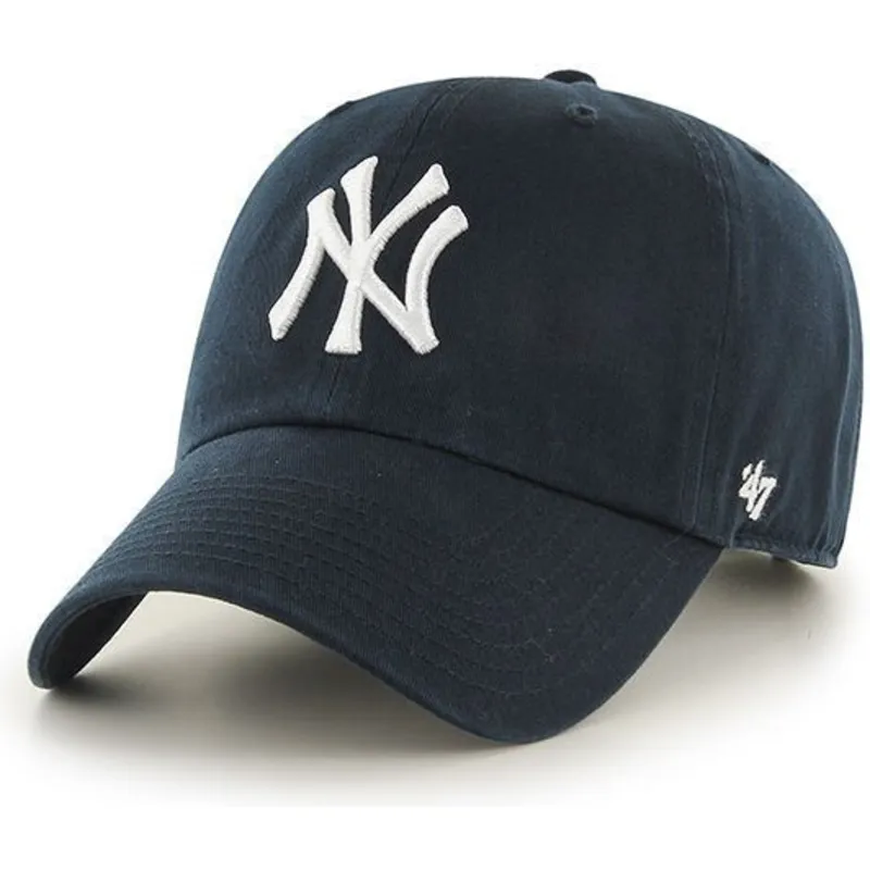 kasketter-buet-marinebla-justerbar-rem-til-barn-fra-new-york-yankees-mlb-af-47-brand