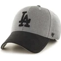 gra-buet-kasket-med-skygge-og-sort-los-angeles-dodgers-mlb-logo-fra-47-brand