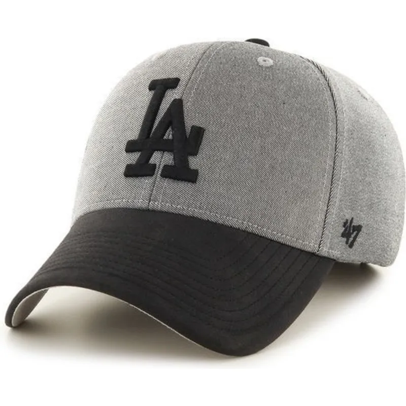 kasketter-buet-gra-justerbar-rem-negro-fra-los-angeles-dodgers-mlb-af-47-brand