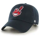 kasketter-buet-marinebla-justerbar-rem-fra-cleveland-indians-mlb-af-47-brand