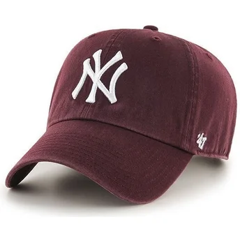 buet-kasket-bordeaux-fra-new-york-yankees-mlb-clean-up-fra-47-brand