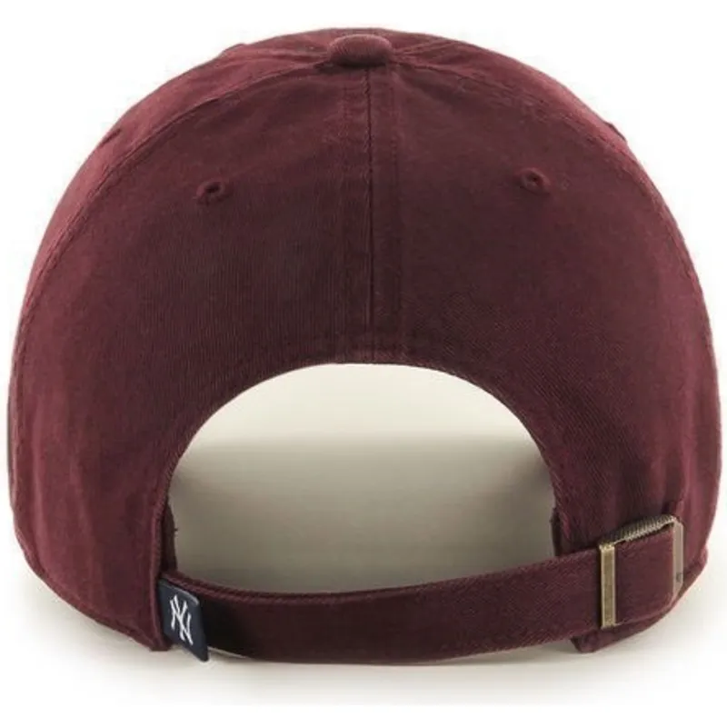 kasketter-buet-rod-justerbar-rem-granate-granate-fra-new-york-yankees-mlb-af-47-brand kasketter-buet-rod-justerbar-rem-granate-granate-fra-new-york-yankees-mlb-af-47-brand