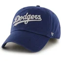 bla-buet-kasket-med-los-angeles-dodgers-mlb-clean-up-bogstavlogo-fra-47-brand