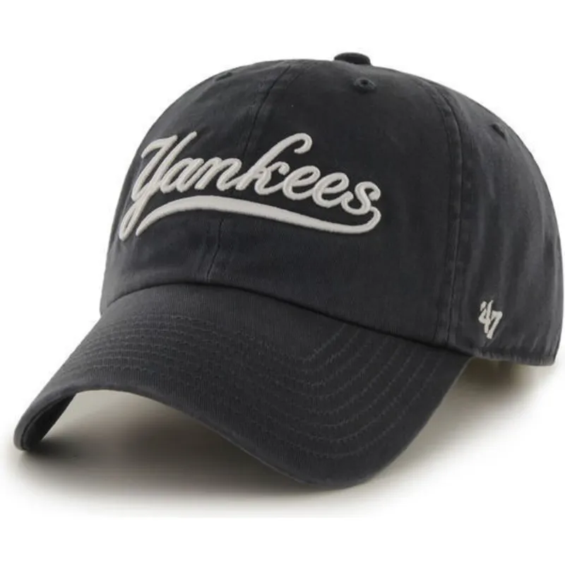 kasketter-buet-marinebla-justerbar-rem-de-letras-fra-new-york-yankees-mlb-af-47-brand
