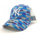 kasketter-buet-bla-snapback-estampado-de-hojas-fra-new-york-yankees-mlb-af-47-brand