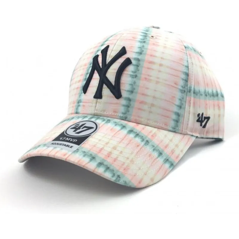 kasketter-buet-rosa-justerbar-rem-estampado-de-flores-fra-new-york-yankees-mlb-af-47-brand kasketter-buet-rosa-justerbar-rem-estampado-de-flores-fra-new-york-yankees-mlb-af-47-brand