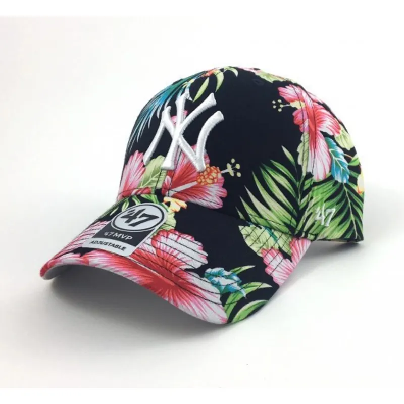 kasketter-buet-multicolor-justerbar-rem-estampado-de-flores-fra-new-york-yankees-mlb-af-47-brand