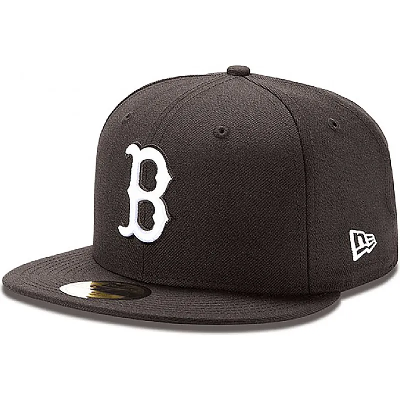 kasketter-flad-sort-tilpasset-59fifty-essential-fra-boston-red-sox-mlb-af-new-era