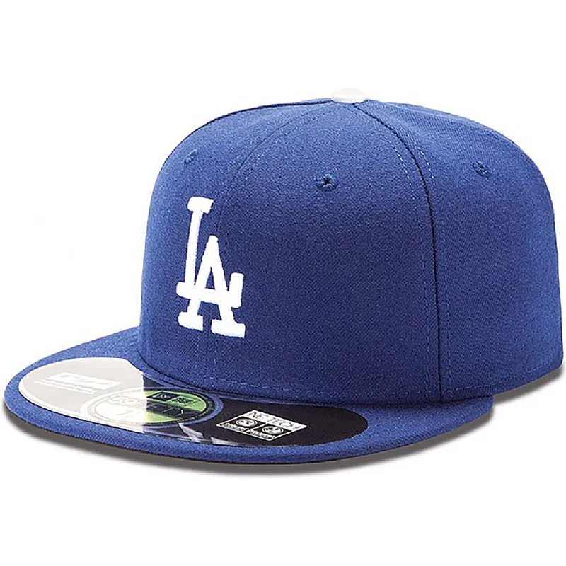 kasketter-flad-bla-tilpasset-59fifty-authentic-on-field-fra-los-angeles-dodgers-mlb-af-new-era