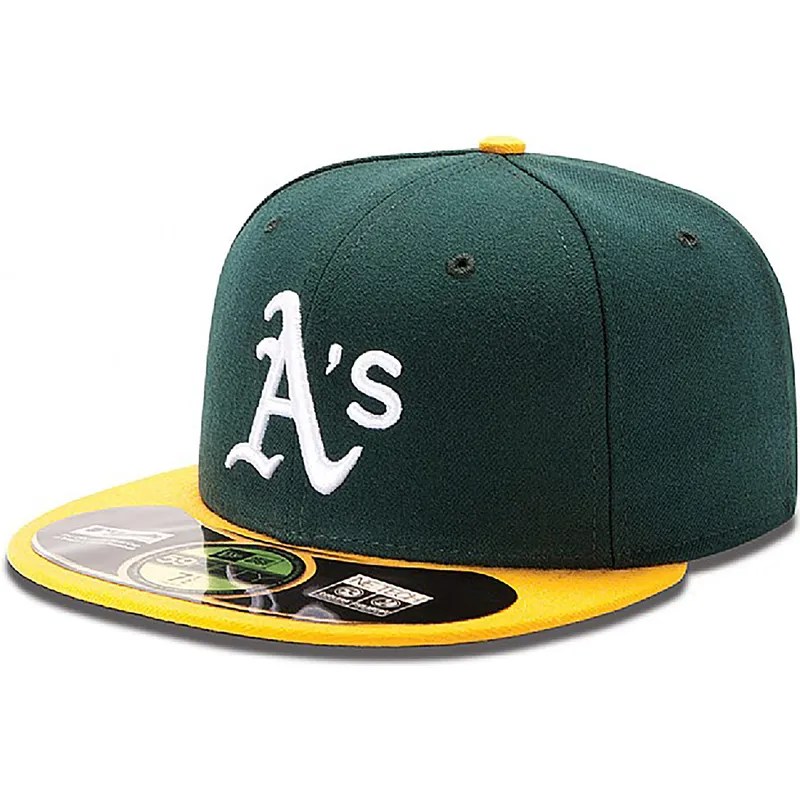 kasketter-flad-gron-tilpasset-59fifty-authentic-on-field-fra-oakland-athletics-mlb-af-new-era
