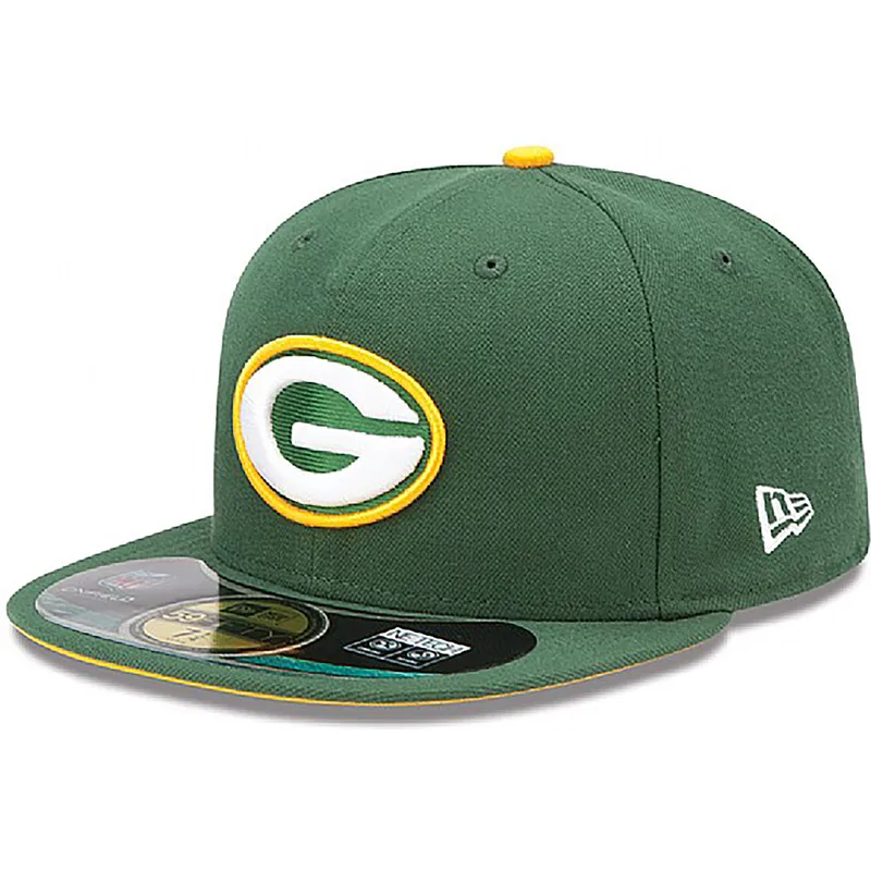 gron-fladskygget-tilpasset-59fifty-authentic-on-field-game-kasket-fra-green-bay-packers-nfl-fra-new-era