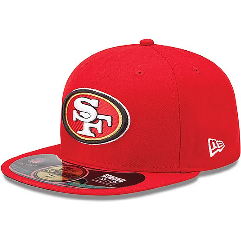 kasketter-flad-rod-tilpasset-59fifty-authentic-on-field-game-fra-san-francisco-49ers-nfl-af-new-era