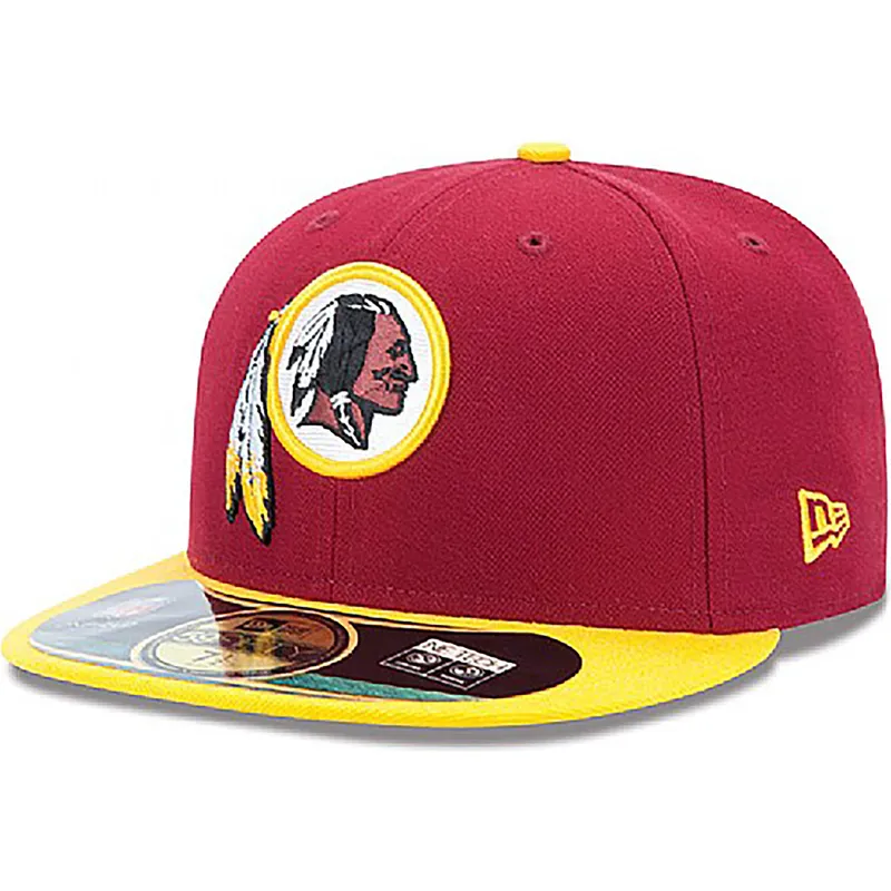 new-era-washington-commanders-nfl-59fifty-authentic-on-field-game-rod-fladskygget-justerbar-kasket