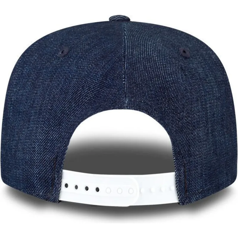 kasketter-flad-marinebla-snapback-9fifty-essential-denim-fra-new-york-yankees-mlb-af-new-era