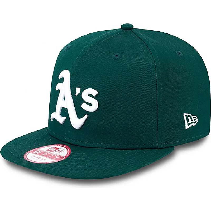 sort-oakland-athletics-mlb-9fifty-essential-snapback-cap-med-flad-skygge-fra-new-era