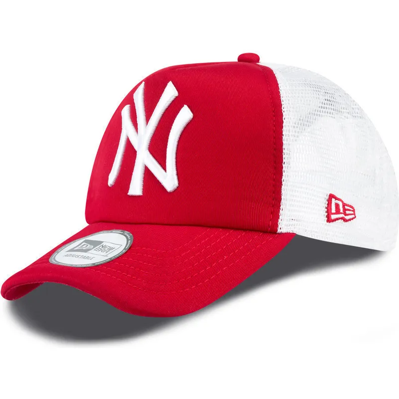 kasketter-buet-rod-snapback-clean-a-frame-fra-new-york-yankees-mlb-af-new-era