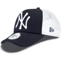 kasketter-buet-marinebla-snapback-clean-a-frame-fra-new-york-yankees-mlb-af-new-era
