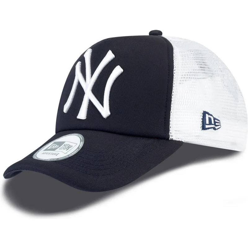 kasketter-buet-marinebla-snapback-clean-a-frame-fra-new-york-yankees-mlb-af-new-era