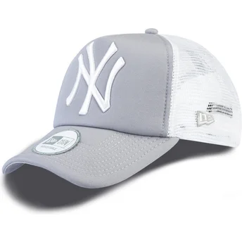 kasketter-buet-gra-snapback-clean-a-frame-fra-new-york-yankees-mlb-af-new-era